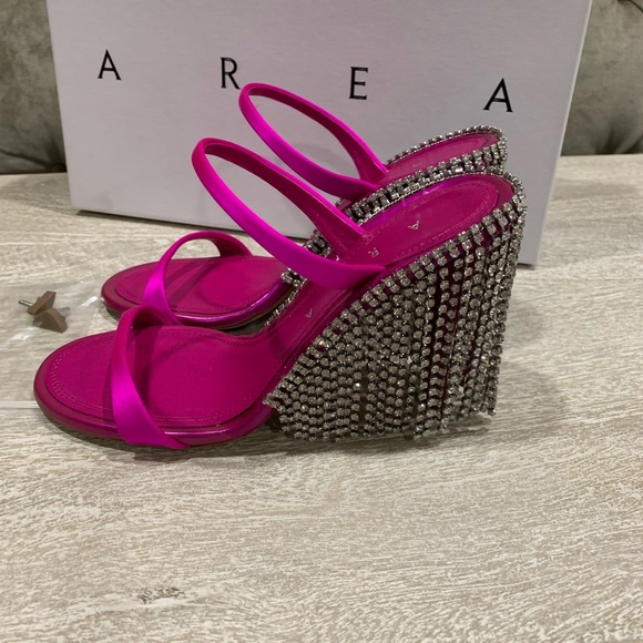 AREA satin embellished sandals - Picture 5 of 8